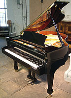 Halle & Voight WG160 grand piano For Sale with a black case and polyester finish Halle & Voight WG160 grand piano For Sale with a black case and polyester finish
