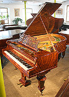 Bechstein Model V Grand Piano with a stunning burr walnut case Bechstein Model V Grand Piano For Sale