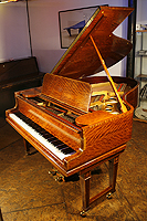 A 1906, antique, Steinway model O grand piano for sale with an inlaid satinwood case. Delicately inaid with boxwood stringing and crossbanding. Steinway Model O Grand Piano For Sale