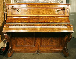 Burr Walnut Schiedmayer Upright Piano