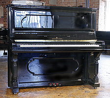 Antique, Steinway Upright Piano For Sale with a Black Case Antique Steinway Upright Piano