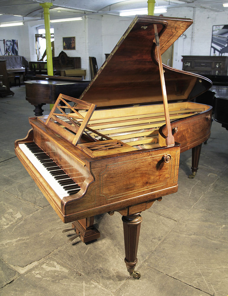 An 1854, Erard No 2 Grand piano for sale with a walnut case, faceted ...