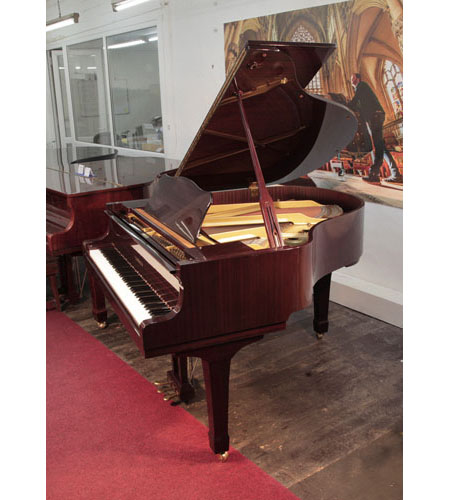 Reconditioned, 1994, Yamaha G1 baby grand piano with a mahogany case and spade legs