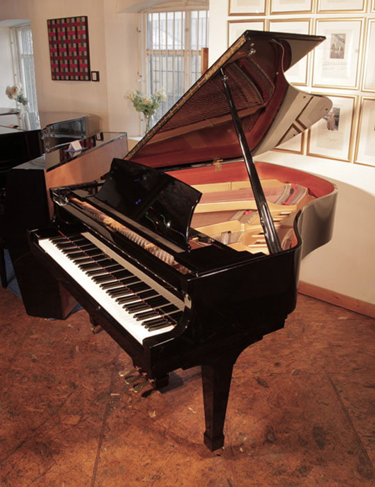 Reconditioned, 1993, Boston GP178  grand piano for sale with a black case and spade legs